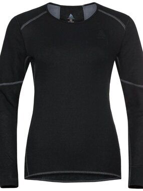 ODLO Active X-Warm Eco Polyester Thermal Long Sleeve Black Gray Top Size L